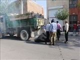 گزارش تصویری از ادامه عملیات لکه گیری-  محلات و خیابان های دیگر  زیر سازی و لکه گیری شدند.