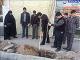 مراسم نمادین کاشت درخت در خیابان جدید الحداث القلندیس و پارک مره خونی برگزار شد